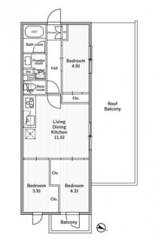 nido MOTOHASUNUMAの間取り図