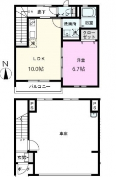 プレミアガレージ川口石神Ⅰの間取り図