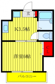 ドミール十條の間取り図
