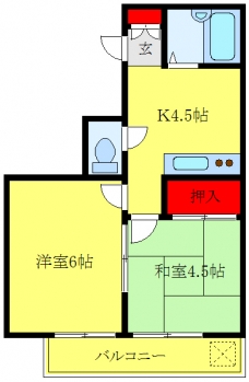 野中ハイツの間取り図