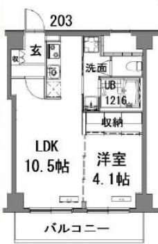 西川口グリーンマンションの間取り図