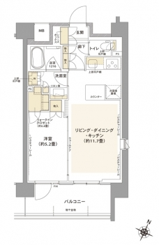 コムレジ赤羽　賃貸棟の間取り図