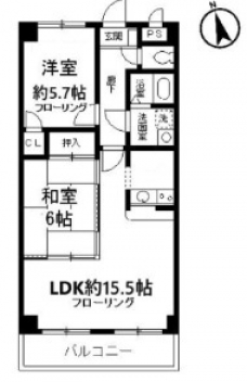 フローラ浦和の間取り図