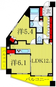 ブランズ川口本町の間取り図