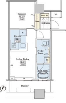 レジディアタワー上池袋（タワー棟）の間取り図