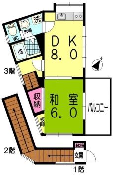 シンメイハイツの間取り図