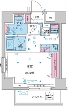 GENOVIA本蓮沼の間取り図
