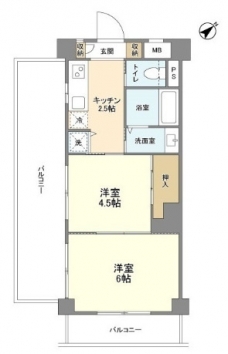サンヒルズ赤塚の間取り図