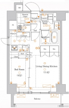 DIPS十条仲原EASTの間取り図