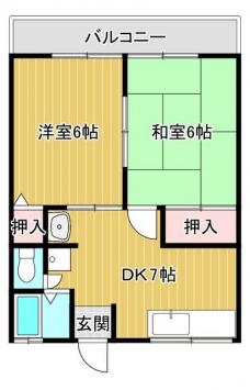 シティハイムバイオレットの間取り図