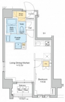 プラウドフラット浅草アベニューの間取り図