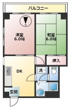 雅マンションの間取り図