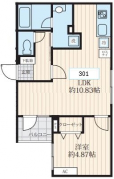 フォセット千早の間取り図