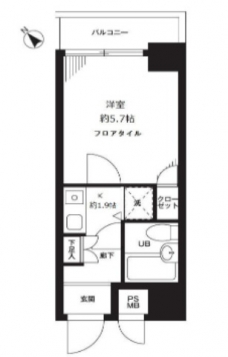 藤和シティコープ新大塚Ⅱの間取り図