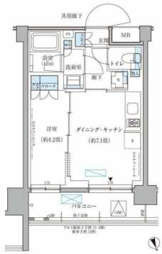 パークアクシス文京本郷の間取り図