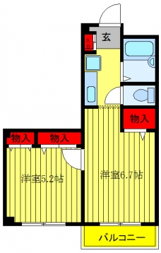 ラフィネ池之端の間取り図