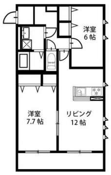 ＦＬＥＸ川口ⅡＥＡＳＴの間取り図