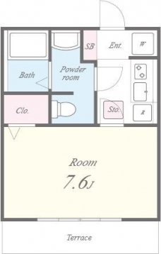 ヴィラージュ志伊Ⅱの間取り図