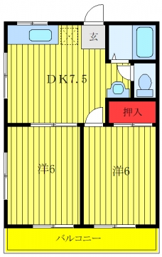 前川第２コーポの間取り図