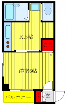 慶ハイムの間取り図
