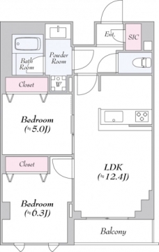 ロイジェント志村坂上の間取り図