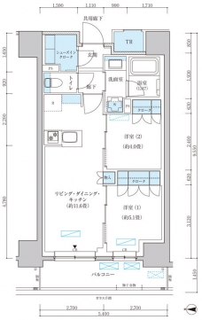パークアクシス池袋イーストの間取り図