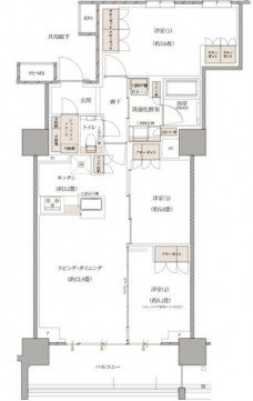 プラウドタワー川口クロスの間取り図