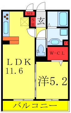リヴェールⅡの間取り図