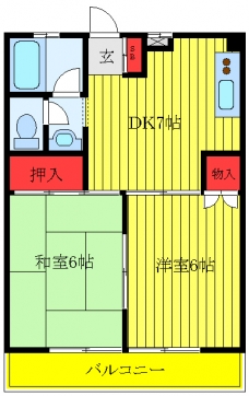 常盤台コーポの間取り図