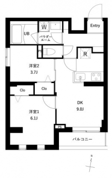 プレセダン千駄木の間取り図