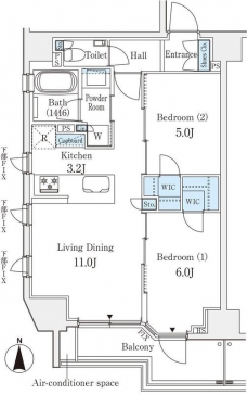 オープンレジデンシア文京本郷の間取り図