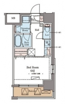 ラグゼナ北千住の間取り図