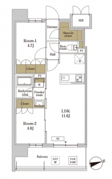 RJRプレシア川口の間取り図
