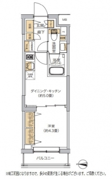 リビオメゾン湯島の間取り図