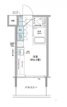 コムレジ赤羽　学生棟の間取り図