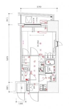 フェルクルールプレスト池袋ウエストの間取り図
