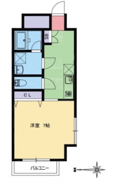 フレール幸町の間取り図