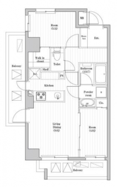 南千住レジデンスの間取り図