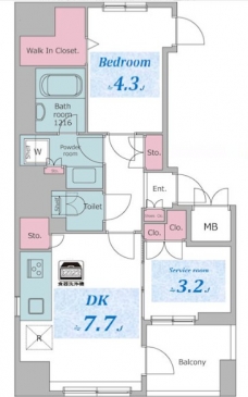 レジディア御茶ノ水プレイスの間取り図