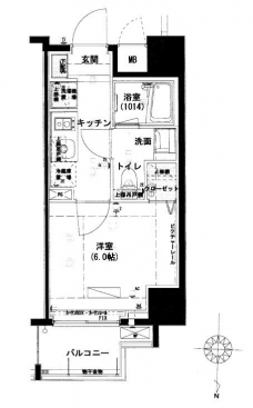 ハーモニーレジデンス池袋#002の間取り図