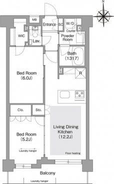 コンフォリア・リヴ文京護国寺の間取り図