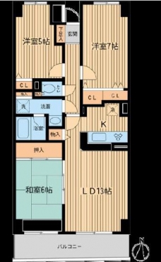 プロスペクト浦和常盤の間取り図