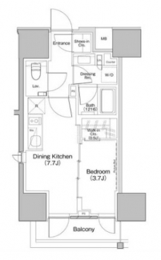 ザ・パークハビオ板橋区役所前の間取り図