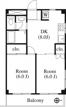 タケノヤハイツ朝日第一の間取り図