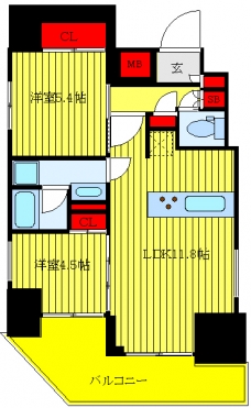 ジェノヴィア東日暮里グリーンヴェールの間取り図