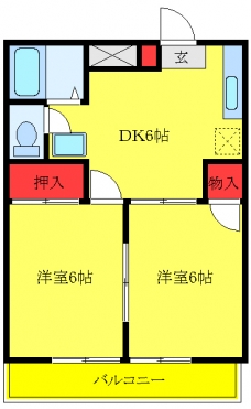 飯田ハイツの間取り図