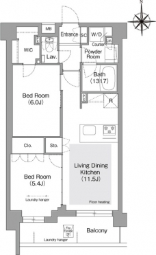 コンフォリア・リヴ文京護国寺の間取り図