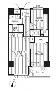 ハイキャスト大山の間取り図