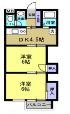 ヴィラ東川口の間取り図