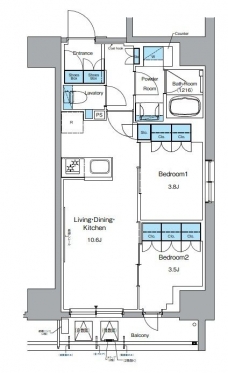 ルフォンプログレ上野御徒町の間取り図